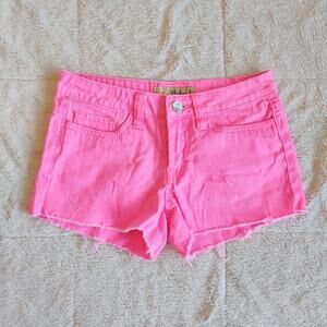 Hybrid Bright Pink Cutoff Shorts